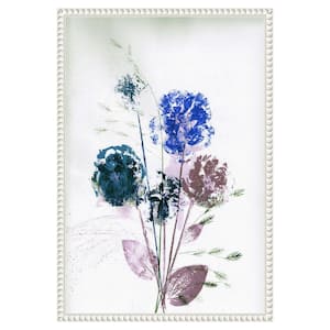 Bouquet Blue by Pernille Folcarelli 1-Piece Floater Frame Giclee Abstract Canvas Art Print 23 in. x 16 in.
