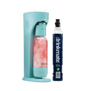 OmniFizz Artic Blue Sparkling Water and Soda Maker Machine with 60 L CO2 Cartridge and 1L Re-Usable Bottle