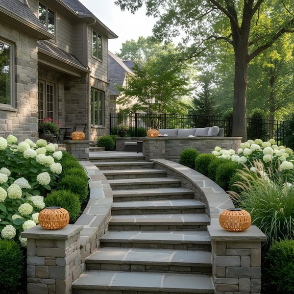 4.3 in. 1-Light Brown Solar Powered LED Outdoor Post Top Lanterns(2-Pack)