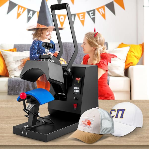 Hat Heat Press, 4-in-1 Cap Heat Press Machine, 6 in. L x 3 in. W Sublimation Transfer, Digital Timer Temperature Control