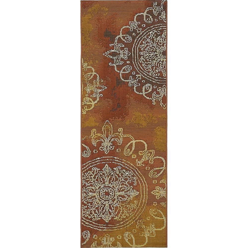 Rust Red Outdoor Rugs Unique Loom Outdoor Trio Rust Red 2' 0 x 6' 0 Runner Rug 3138606 - The ...