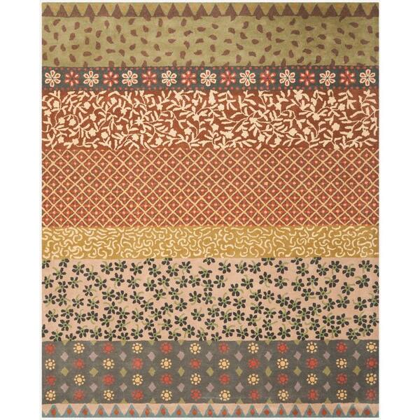 SAFAVIEH Bella Ivory/Multi 8 ft. x 10 ft. Area Rug