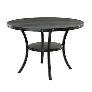 New Classic Furniture Crispin Smoke Wood Round Dining Table (Seats 4)