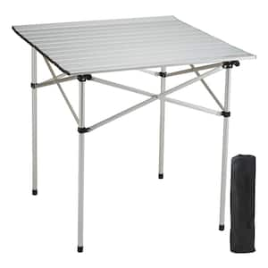 Folding Camping Table, Outdoor Portable Side Tables, Lightweight Fold Up Table, Aluminum Ultra Compact Work Table