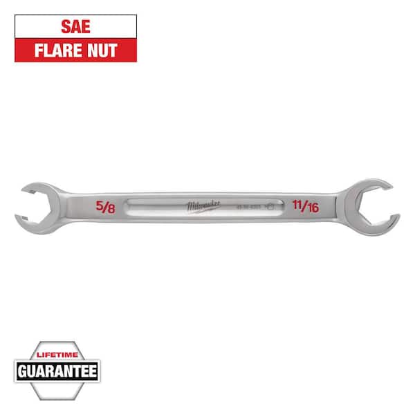 5/8 in. x 11/16 in. Double End Flare Nut Wrench