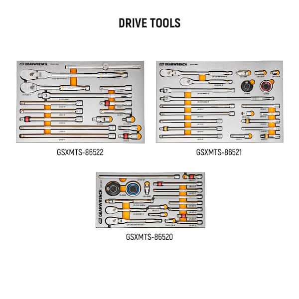 MEGAMOD 41 in. 16-Drawer Tool Rolling Chest and Cabinet Combo with Master Mechanics Tool Set in Foam Trays (873-Piece)