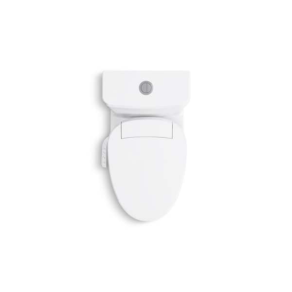 KOHLER Reach Curve 12 in. Rough In 1-Piece 1.28 GPF Dual Flush Elongated Toilet in White Seat Not Included