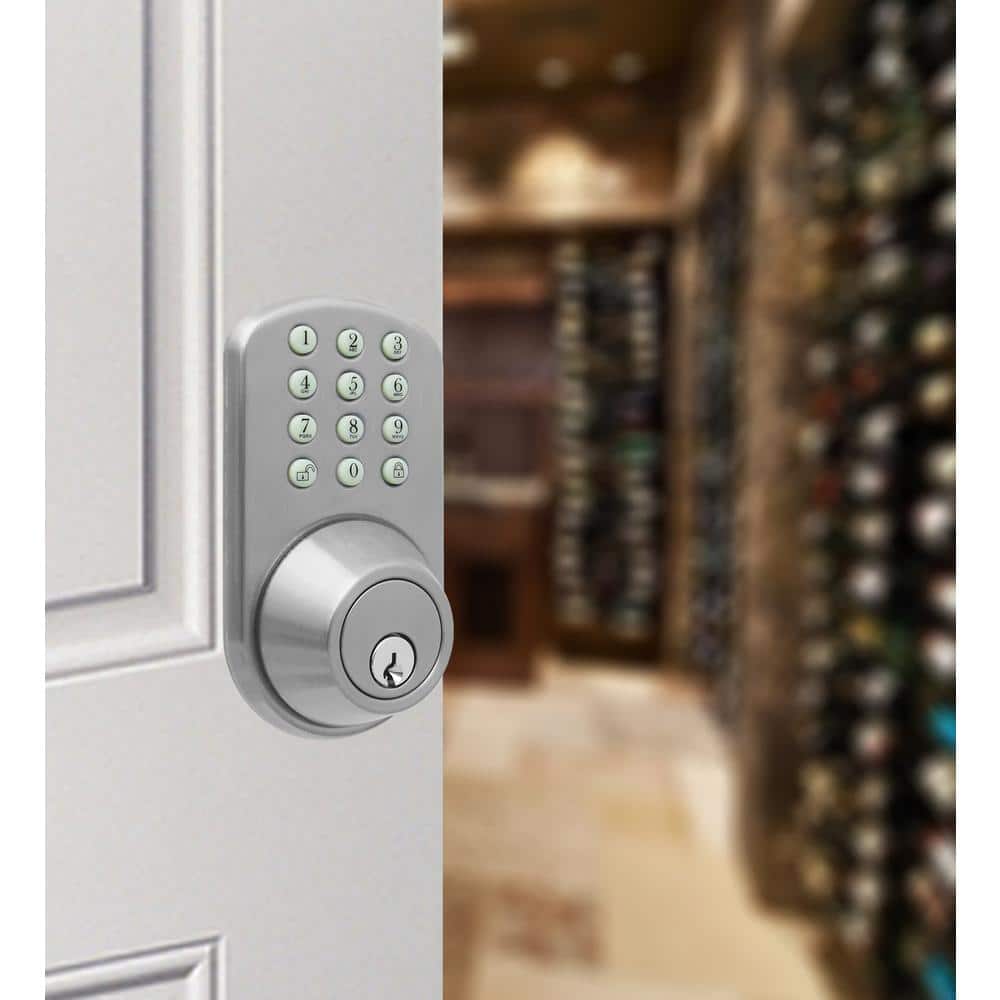 Satin Nickel Electronic Keypad Deadbolt Lock
