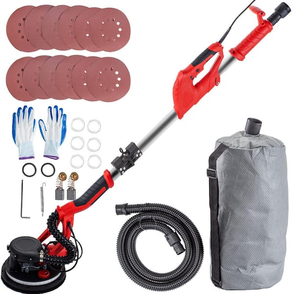 Drywall Sander 850-Watt Electric Drywall Sander Variable Speed 800-1750 RPM Foldable Sheetrock Sander Telescope Handle