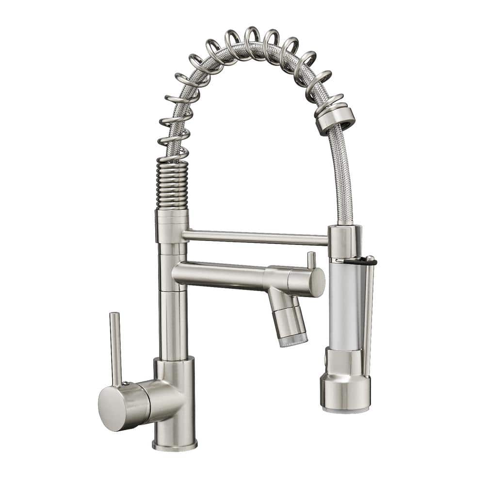 Single Handle LED Pull Down Sprayer Kitchen Faucet with Advanced Spray 1 Ho