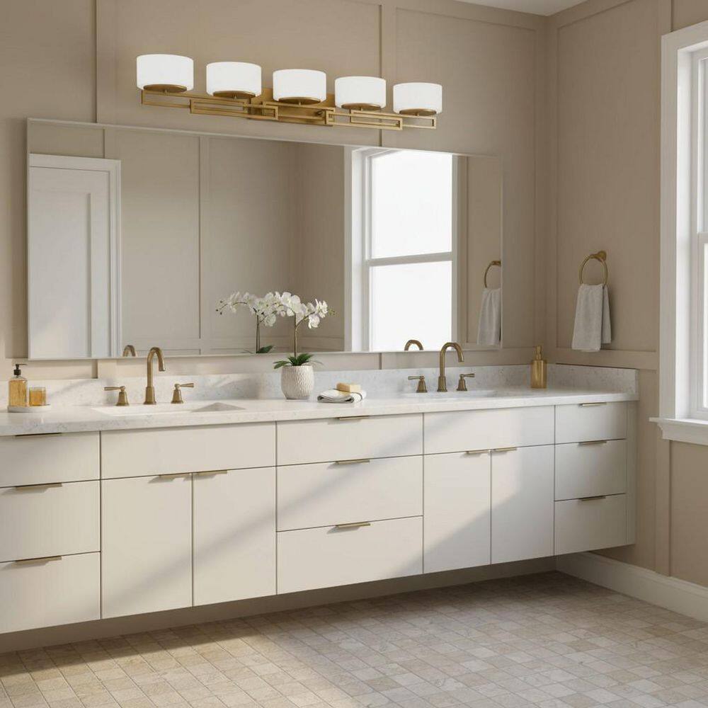Lanza 43 in. 5 Light Brushed Bronze Vanity Light price history on PriceWatchPro