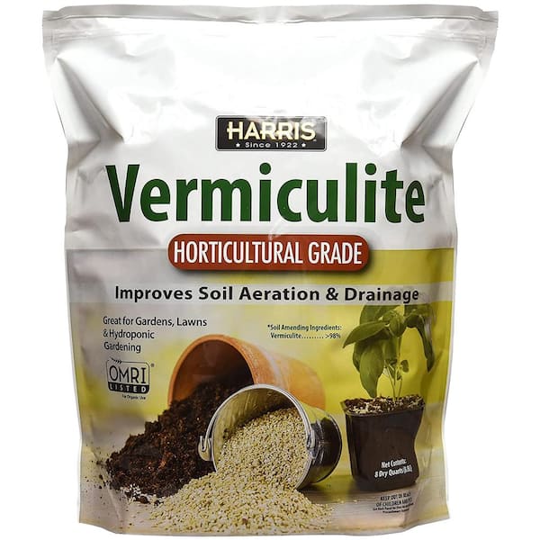 Harris 8 Qt. Premium Horticultural Vermiculite for Indoor Plants and Gardening