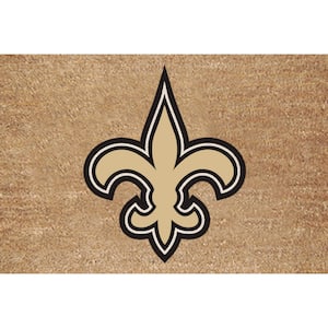New Orleans Saints 19.5 in. x 29.5 in. Coir Fiber Colored Logo Door Mat