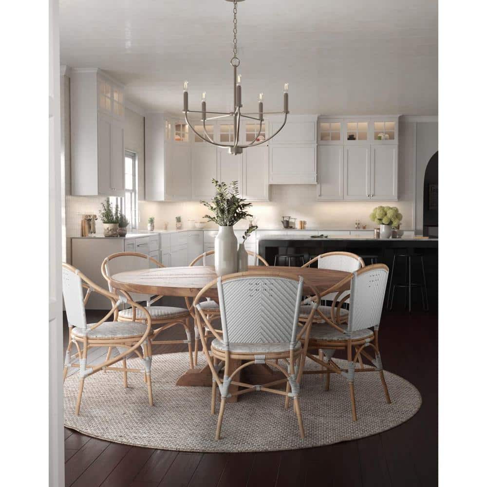 Leyden Brushed Nickel 5-Light Farmhouse Chandelier