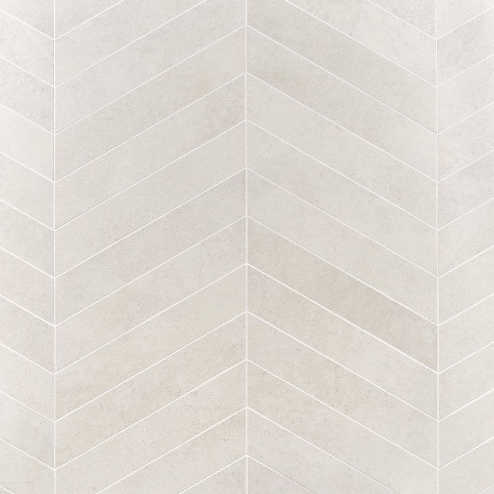 Iris Chevron Perla 3.93 in. x 20.86 in. Matte Porcelain Floor and Wall Tile (6.71 sq. ft./Case) price history on PriceWatchPro