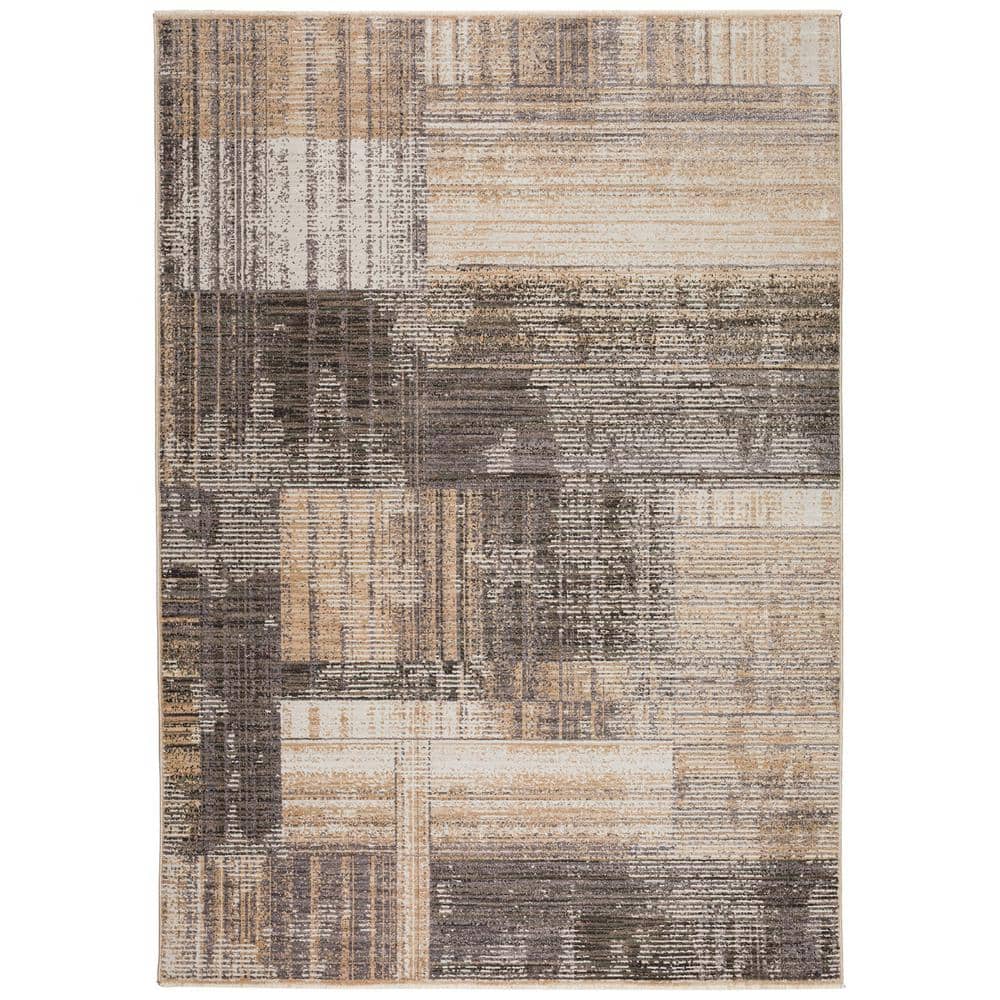 Odessa 3 ft. x 5 ft. Ivory Geometric Rug