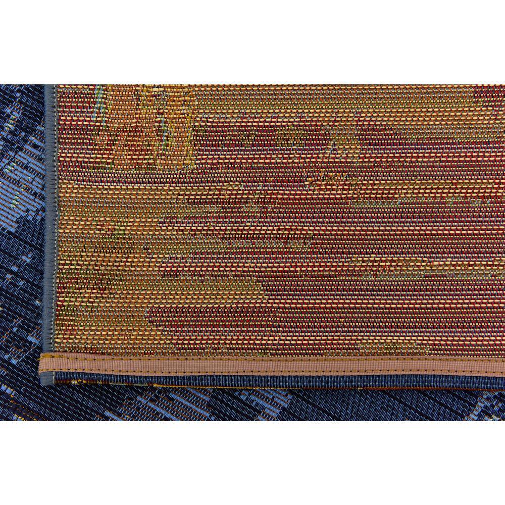 Colorful Easy-Care Synthetic 6' Square Outdoor Rug
