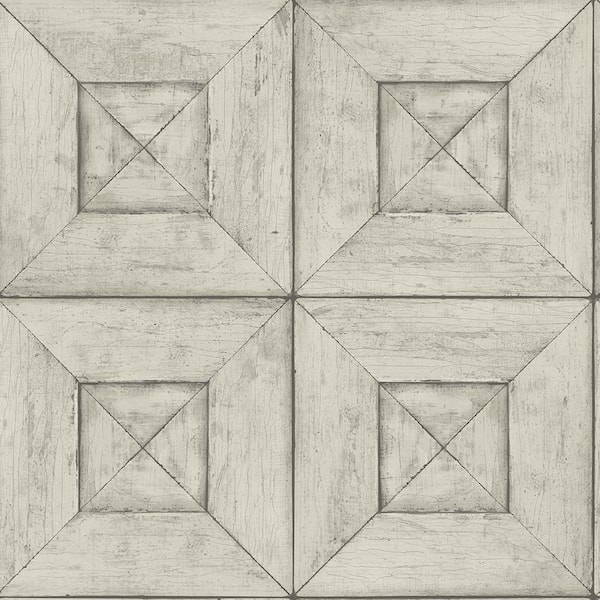 Chesapeake 8 in. x 10 in. Avery Light Grey Wood Wallpaper Sample