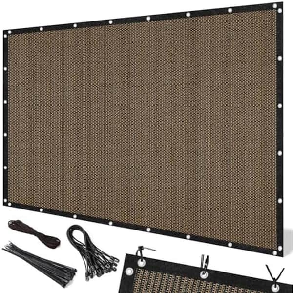 10 ft. x 12 ft. Mocha Sun Shade Cloth with Grommets, UV Block Pergola Cover for Patio, Outdoor, Garden