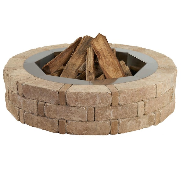 Round Concrete Fire Pit Kit, Paver Stone Fire Pit Kit