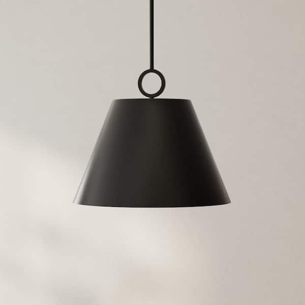 Progress Lighting Parkhurst 3-Light Matte Black Traditional Lantern Medium Hanging Pendant Light