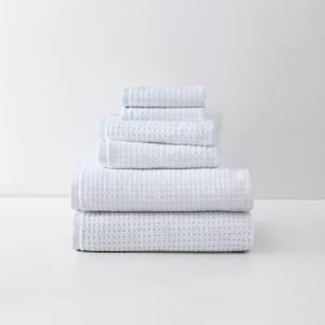Northern Pacific 6-Piece White Cotton Towel Set