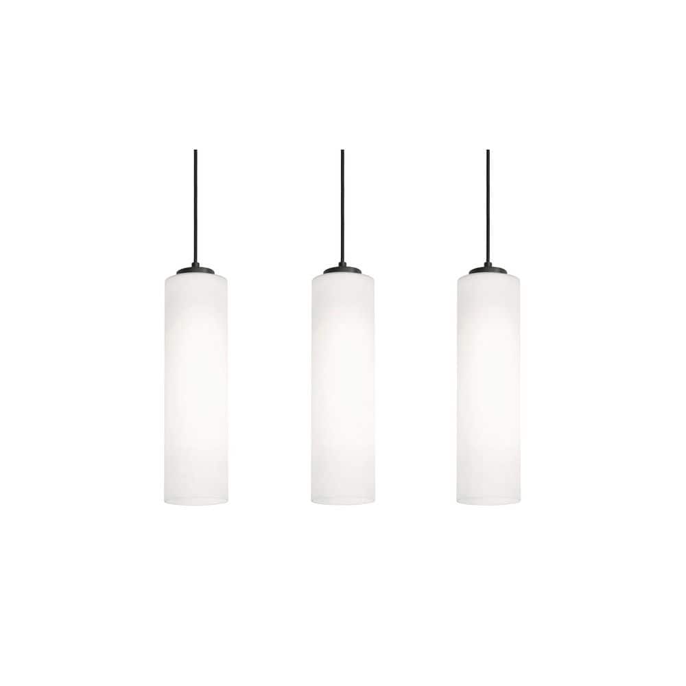 AFX Leo 60-Watt 3-Light Pendant Light Black with Painted