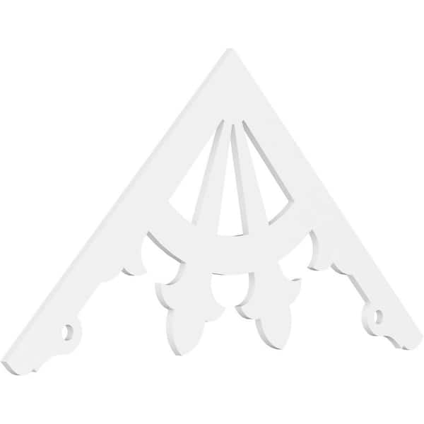 Ekena Millwork 1 in. x 72 in. x 36 in. (12/12) Pitch Riley Gable Pediment Architectural Grade PVC Moulding