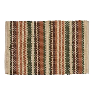 Brown and Green Woodbourne Chindi 2 ft. x 3 ft. Area Rug