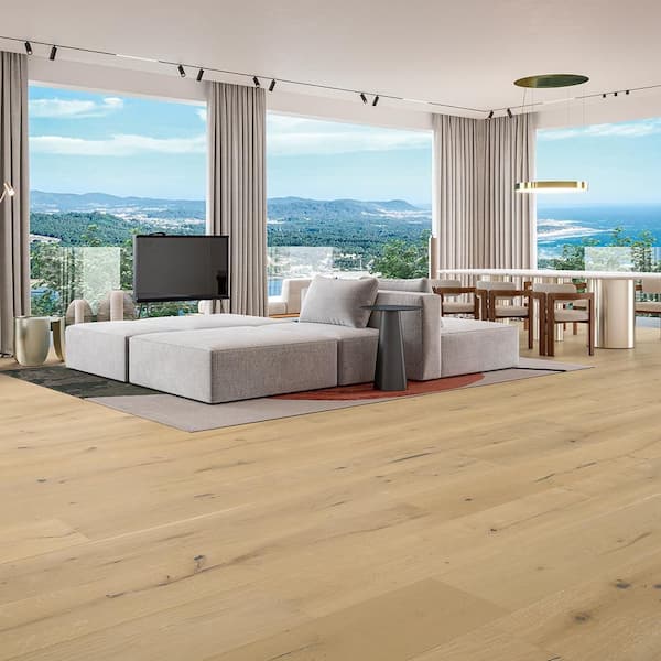 Lakewood French Oak 5/8 in. T x 9.4 in. W Tongue and Groove Wire Brush Engineered Hardwood Flooring (34.10 sq. ft./case)