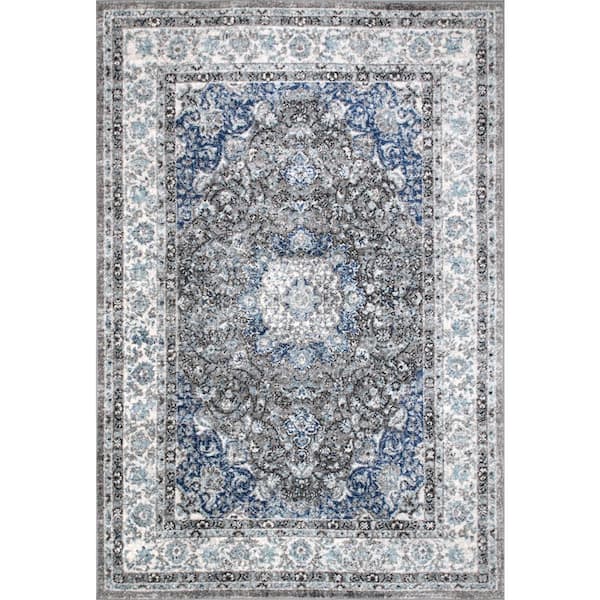 nuLOOM Verona Vintage Persian Dark Gray 7 ft. x 9 ft. Area Rug RZBD07E