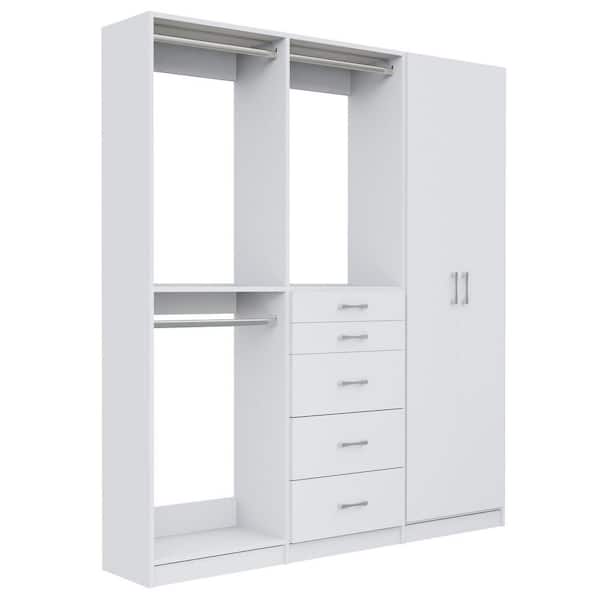 MODULAR CLOSETS Alto Collection 54 in. W White Wall Mounted Double