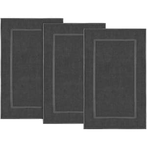 21 in. x 34 in. Bath Mats Gray 3-Count