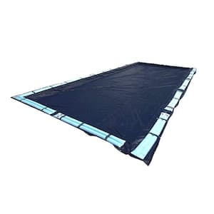 Deluxe 20 ft. x 40 ft. Rectangular Dark Blue in Ground Winter Safety Swimming Pool Cover