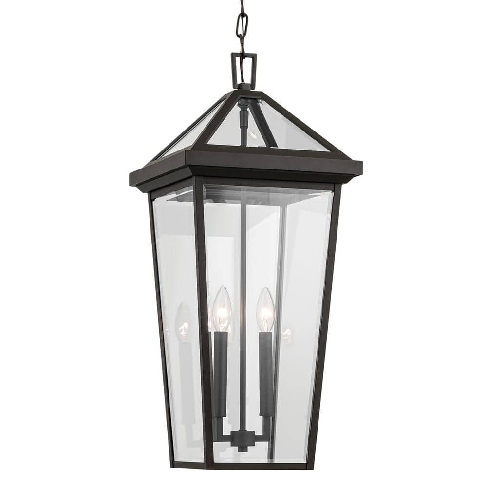 Olde Bronze 26" Outdoor Pendant with Clear Beveled Glass