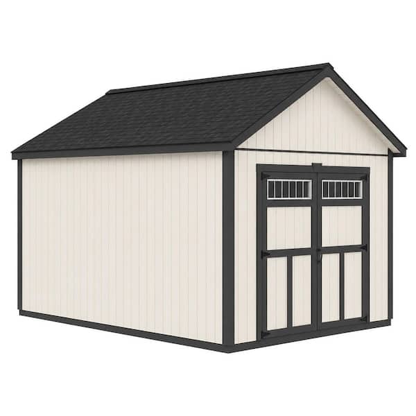 Tailored Titan 12 ft. x 16 ft. Wood Garage Kit with Classic Transom Doors and High Side Walls