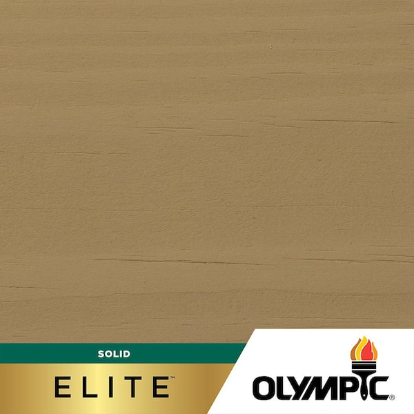 Olympic Elite 1 gal. Beige Gray SC-1009 Solid Advanced Exterior Stain ...