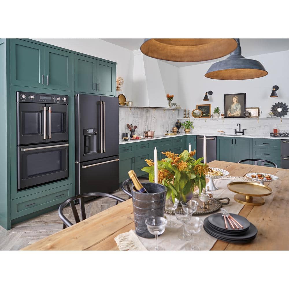 Matte Black Smart French Door Refrigerator with Hot Water Dispenser