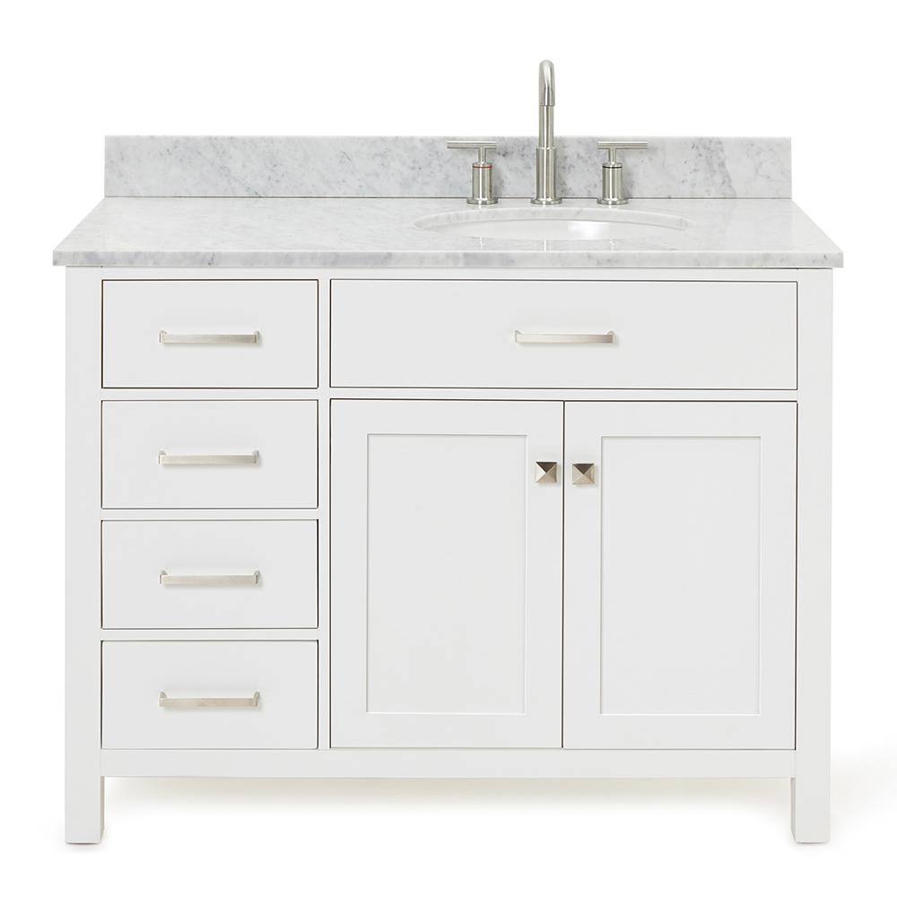 ARIEL Bristol 43 in. W x 22 in. D x 36 in. H Freestanding Bath Vanity ...