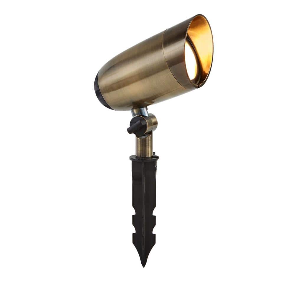 1400 Lumen Low Voltage 12-Volt Gunmetal Brass LED Spotlight with Adjustable