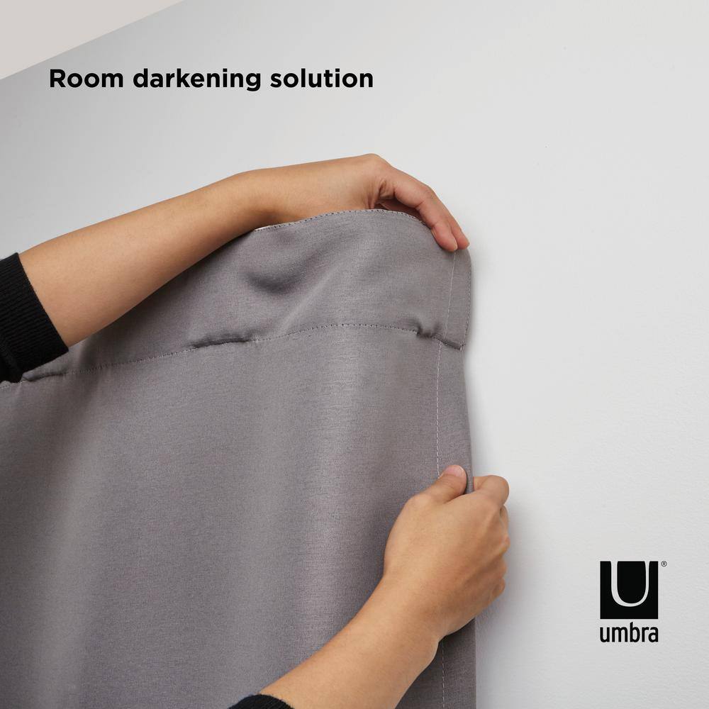 Black Double Wrap-Around Room Darkening Curtain Rod