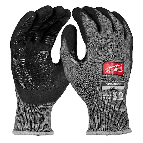 Milwaukee Cut Level 4 High Dexterity Nitrile Dipped Gloves w/ WEAR
