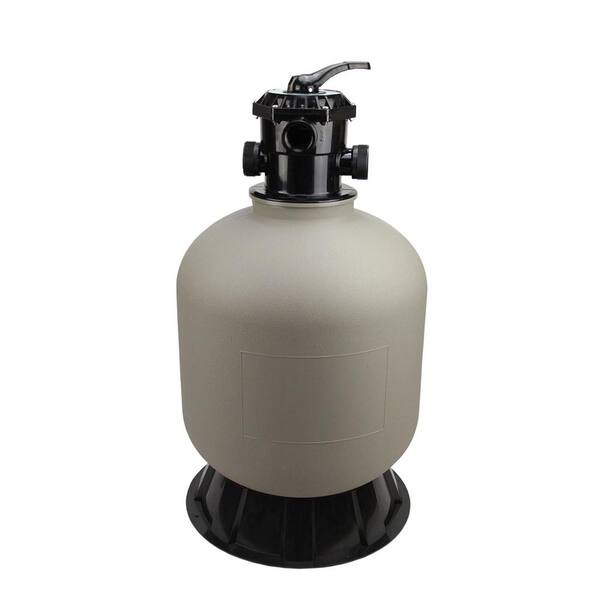 Pool Central 16 in. High Performance Top-Mount Pool and Spa Sand Filter with 6-Way Valve 100 lbs. Sand Required Cartridge