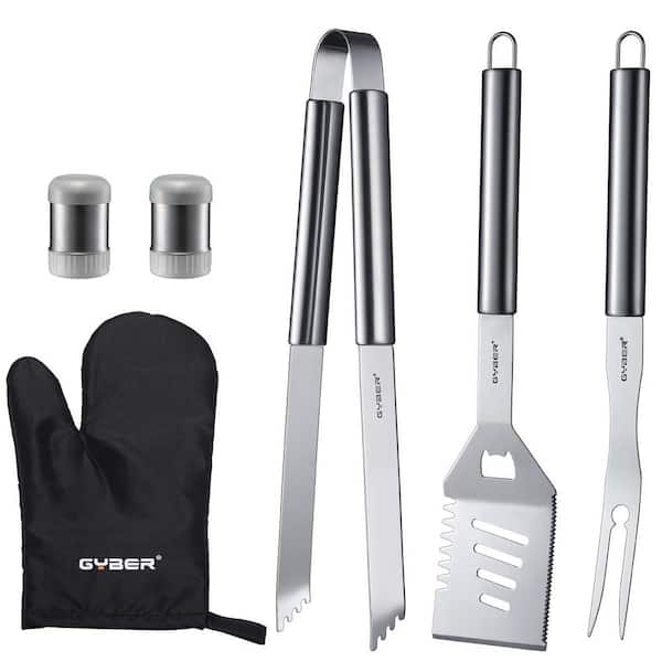 GYBER 6-Piece BBQ Tool Set in Stainless Steel