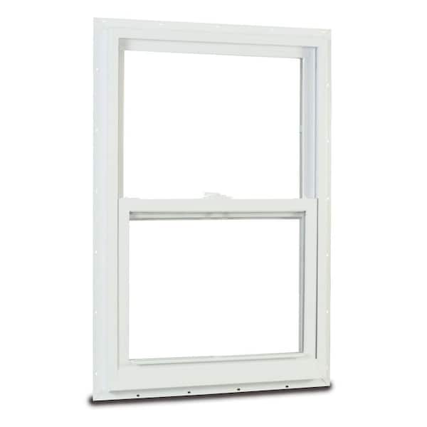 American Craftsman 23.375 in. x 35.25 in. 50 Series Single Hung Fin LS Obscure Vinyl Window - White