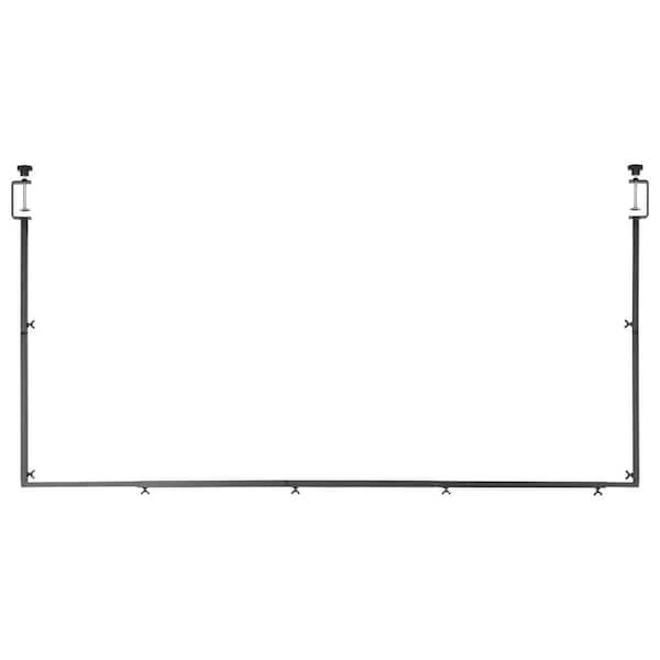 Over The Table Rod Stand with Clamps, 13-42 in. Tall & 28-98 in. Length Adjustable, Metal Table Arch Stand, Black