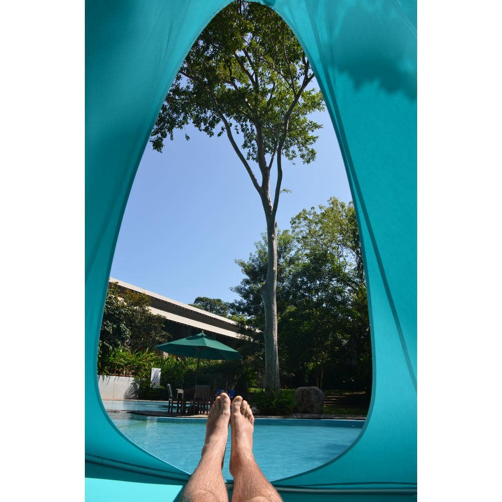 Light Blue Double Hanging Cacoon Chair with Hardware