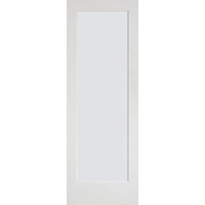 28 in. x 80 in. Full-Lite Solid-Core Primed MDF Interior Door Slab with Sandblasted Privacy Glass