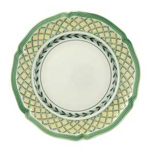 French Multi Garden Orange Bread and Butter Porcelain Plate