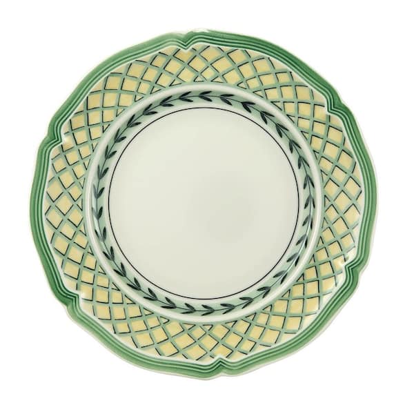 French Multi Garden Orange Bread and Butter Porcelain Plate